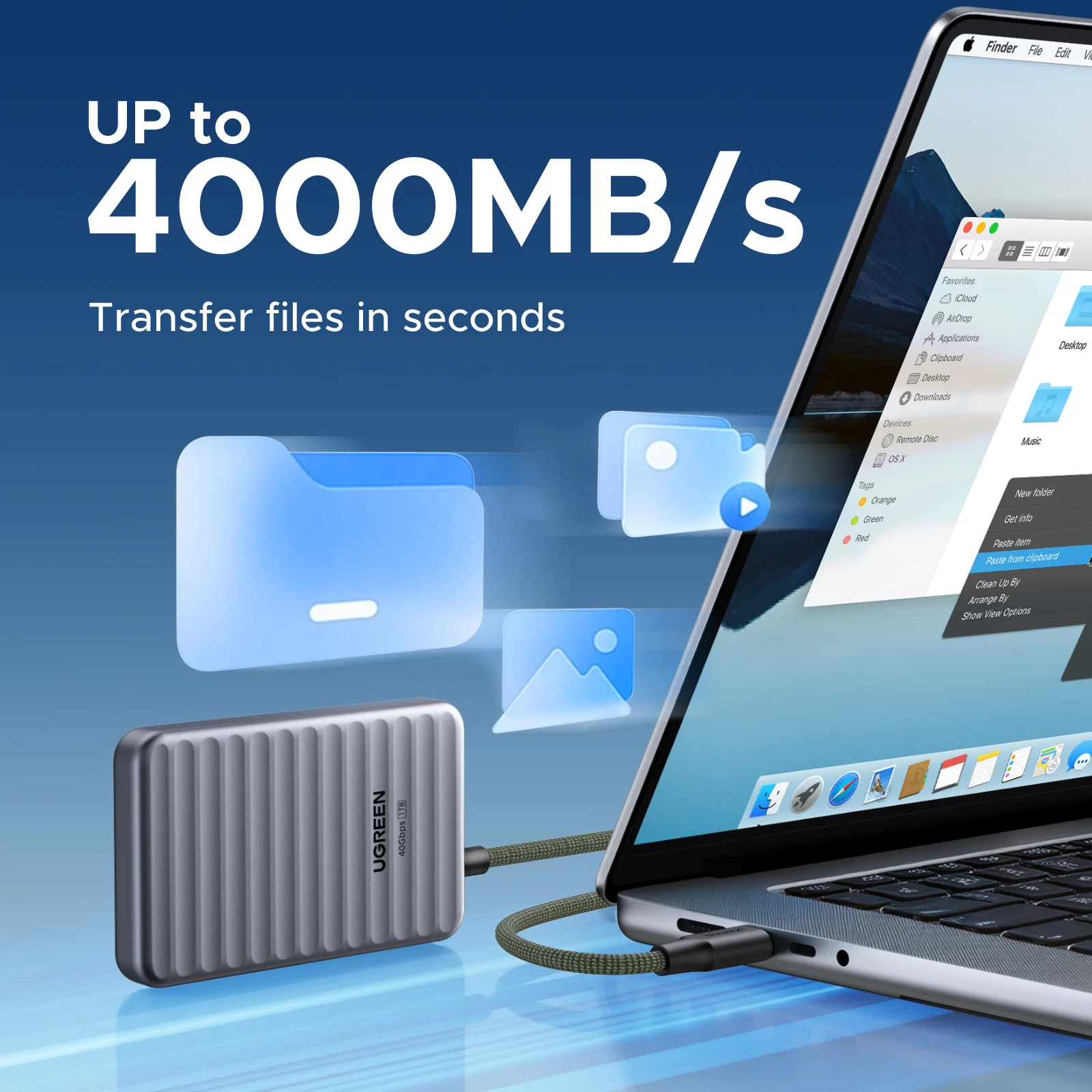 UGREEN NeoDrive Go D710 40Gbps Portable SSD (1TB) - Image 3