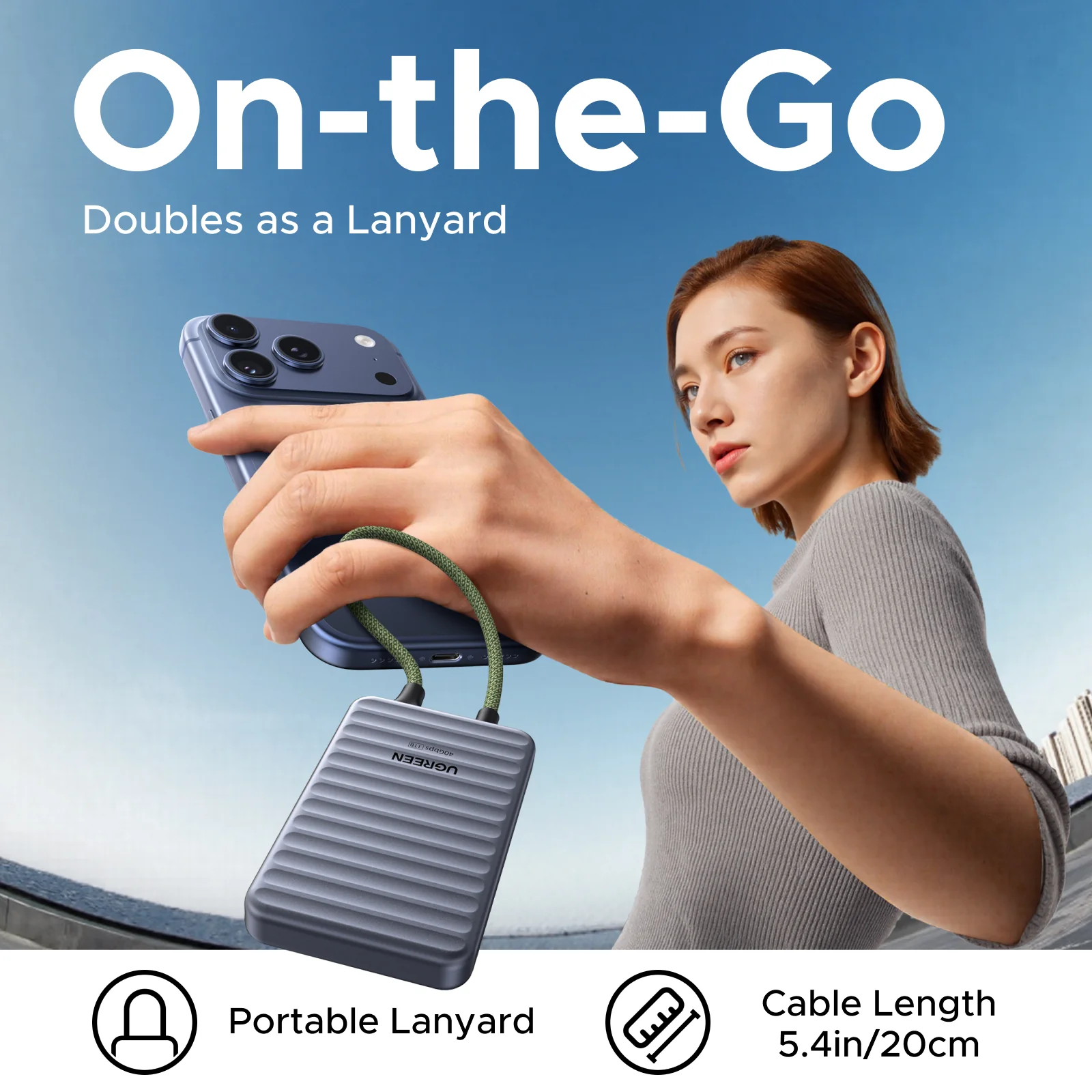UGREEN NeoDrive Go D710 40Gbps Portable SSD (1TB) - Image 5
