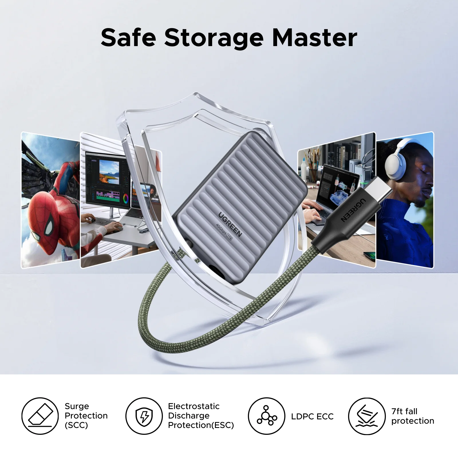 UGREEN NeoDrive Go D710 40Gbps Portable SSD (1TB) - Image 9