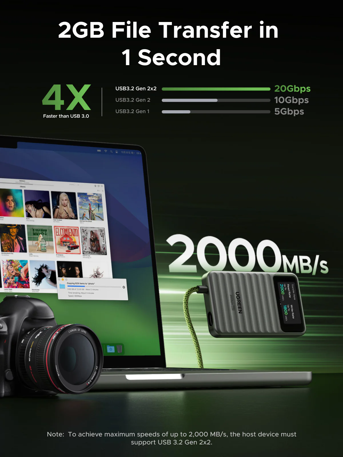 UGREEN NeoDrive Go D709 20Gbps Portable SSD (1TB) - Image 4